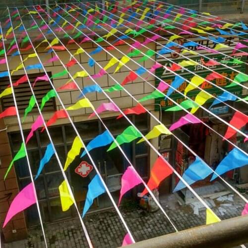 Multicolor Small Hanging String Flags Banner Wedding Celebration Party Supplies Multicolor Party Supplies Reusable