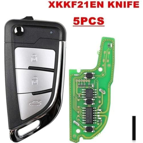 RIOOAK 5PCS/LOT XHORSE XKKF21EN VVDI KNIFE 2 Style(Flip-3BTN) Remote Key for VVDI VVDI2 Key Tool English Version