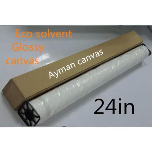 24"*30m Premium Waterproof 260gsm Polyester Glossy Inkjet Canvas Roll,Solvent Based Stretch Canvas Fabric