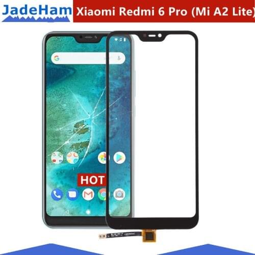 Touch Screen Panel For Xiaomi Mi A2 Lite Touch Screen Sensor Glass For Xiaomi Redmi 6 Pro Digitizer Panel Front Glass Parts