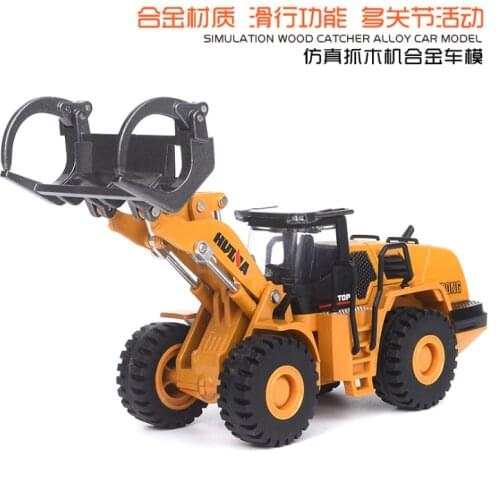Alloy simulation engineering car grabbing machine model children sliding toy model presents birthday gifts