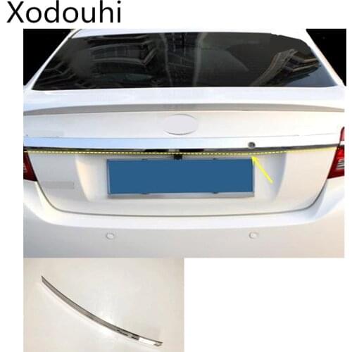 Car Styling Rear Door License Tailgate Bumper Frame Plate Trim Trunk Hood 1pcs For Toyota Vios/Yaris Sedan 2017 2018 2019