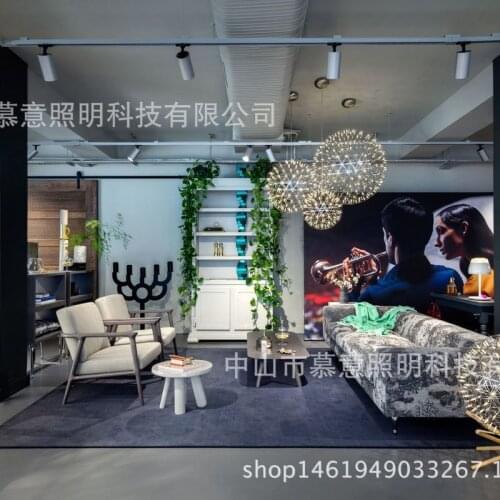 Spark Ball table lamp Modern Simple Wood Stainless Steel Material LED Lantern Modern Simple Restaurant Living Room