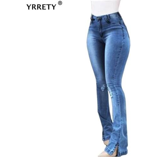 YRRETY Women's Flared Jeans
