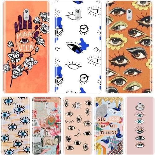 Back Cover For Nokia 1 Plus 2 3 5 6 8 9 Silicone Eyes Eyelash Phone Case For Nokia2 Nokia3 Nokia5 Nokia6 Nokia 7 Plus X6 X71