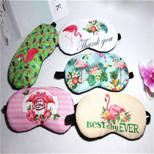 1 Pcs Sleep Eye Mask Flamingo Soft Eye Mask Cover Blindfold Sleeping Travel Natural Cover Portable Trip Eyepatch 5 Colors
