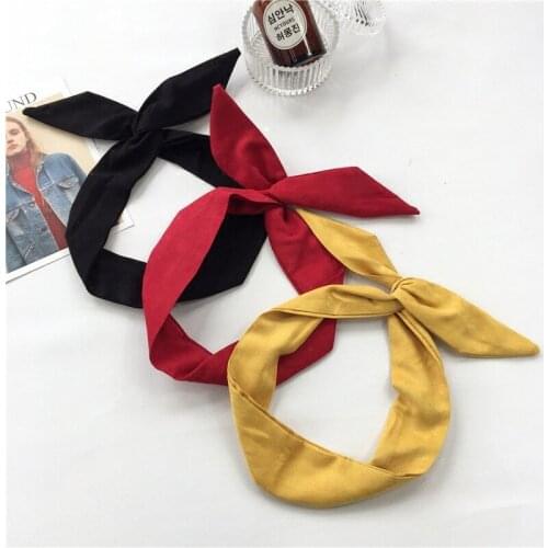 1PCS Suede Hair Holder Hairbands Fleece Bow Animal Ears Headband For Women Girls Turban Fashion Hair Accessories