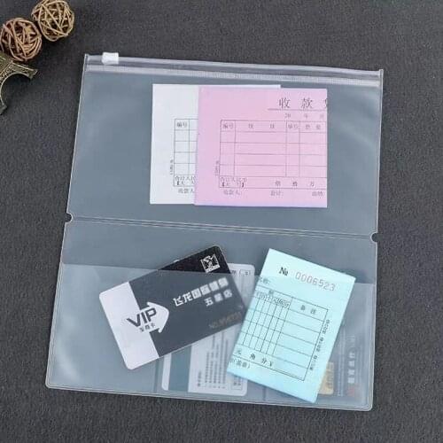 10pcs PVC Zipper Pocket File Folder Notebook Planner Travel Journal Handmade Accessories Card Holder Waterproof Pouch Document