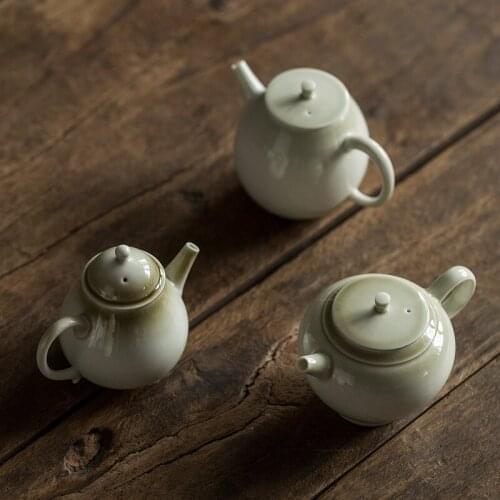 2020 Plant Ash Kung Fu Teapot Kung Fu Tea Set Tea Making Device Single Teapot Graphite Series Handmade High Temperature Tea Pot
