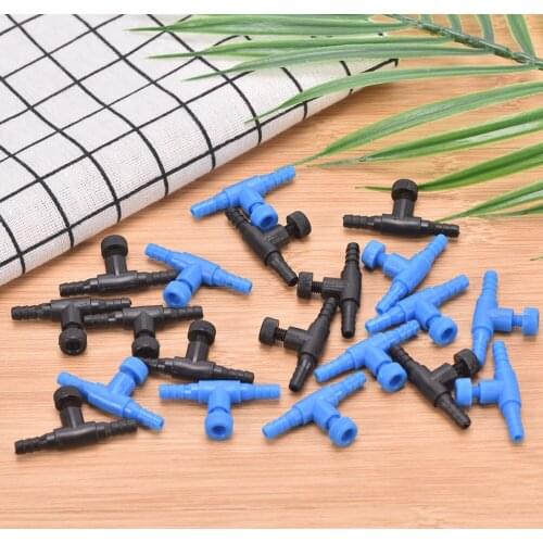 3/10pcs 4*6mm Aquarium Air Line Tubing Pipe Tube Adjustable Connector Pump Flow Control Valves Switch Tap Hose Trachea