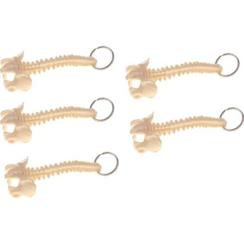 5Pcs Novelty Keychain for Men & Women, Mini Handcrafted Human Spine Skeleton Model Key Ring, Learning Tools Collectibles