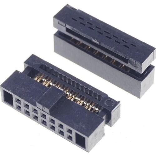 500 Pcs 0.050" 1.27mm 14 Pin dual Row IDC Connector 2x7 P 14 position Rectangular Female Socket Receptacle Ribbon Cable