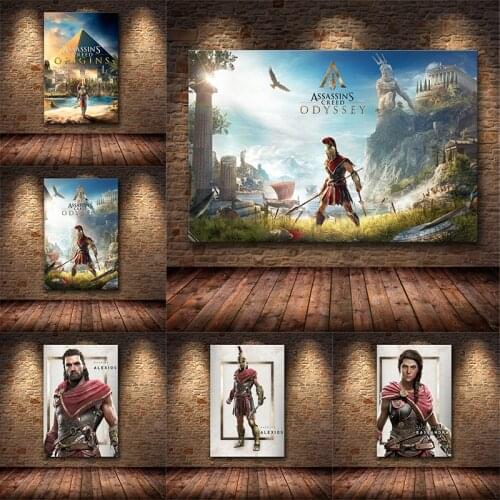 5d Diamond Painting Assassins Creed Poster Odyssey Origin Full Drill Diamond Embroidery Cross Stitch Mosaic Home Decor Gift