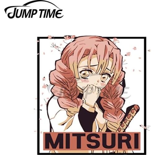 JumpTime 13 x 10cm Kimetsu no yaiba Demon slayer Mitsuri Car Stickers Windshield Scratch-Proof Decal Personality Cute Graphics
