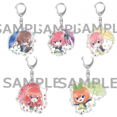 Anime The Quintessential Quintuplets Nakano Miku Yotsuba Itsuki Bags Pendant Acrylic Keychain Keyring Cosplay Umbrella Series