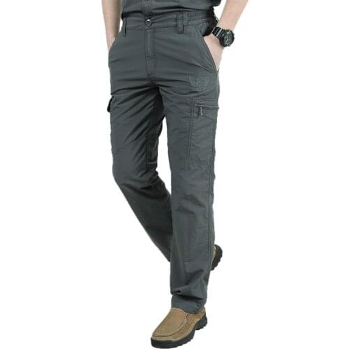 Mens Quick Dry Cargo Pants Army Military Elastic Breathable Trekking Waterproof Joggers Trousers Tactical Pants Men Sweatpants