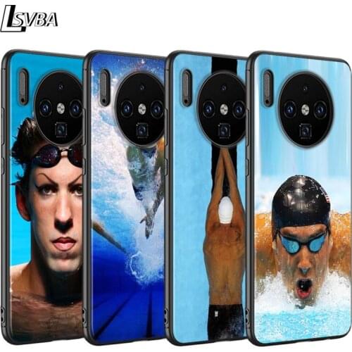 For Huawei Mate 30 20 10 Pro Lite Case Michael Phelps Swimming Back Shell for Huawei Y9 Y7 Y6 Pro Y5 2019 2018 Phone Case