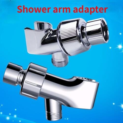 Shower Holder Shower Arm Adapter Electroplating Hand-held Shower Holder Rack Nozzle Base Fixing Seat Bathroom