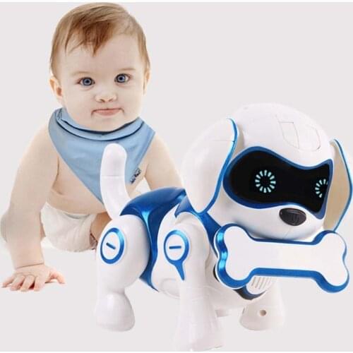 Electronic Animal Pet Intelligent Robot Dog Cool Breathing Lights Dancing Music Robot Puppy Baby Early Education Toy Kids Birthd