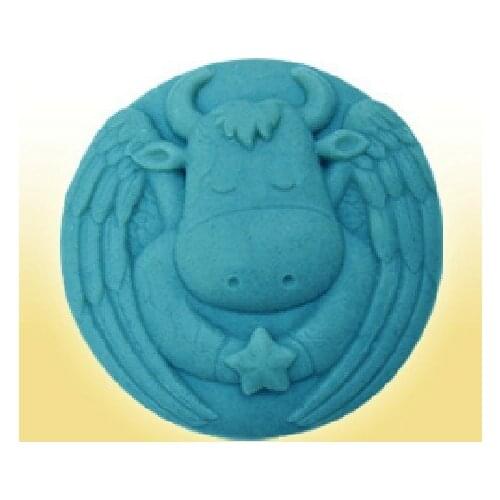 Ree shipping handmade soap silica gel mould candle soap mould silicone mold for DIY cow angel