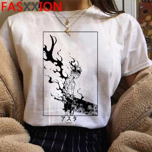 Hot Japanese Anime Black Clover T Shirt Kawaii Summer Tops Cartoon Graphic Tees Fashion Unisex T-shirt Harajuku Tshirt