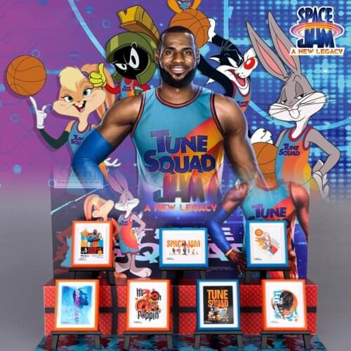 Space Jam Blind Box Toys Cool Magnet Painting Anime Action Figure Random Surprise PVC Model Gift Decor Birthday 18 Pcs/Set