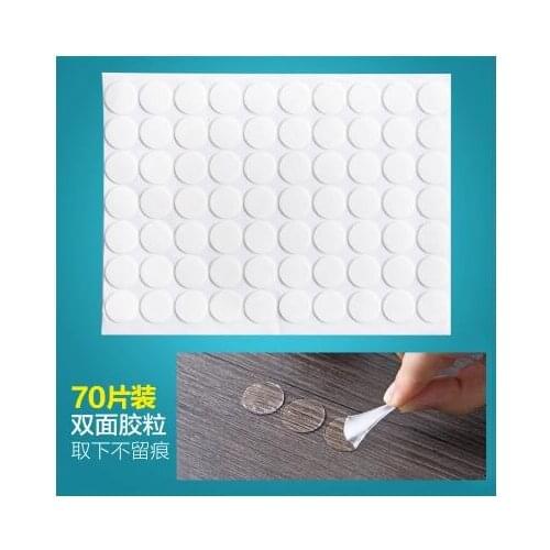 70pcs Acrylic Round Non-trace Transparent Double-sided Adhesive and Strong Waterproof 70 Creative Ultra Small Film