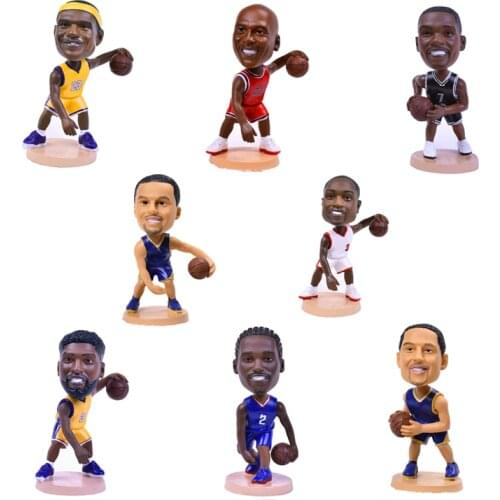 4.72" Super Star Doll Cartoon Player Bobblehead Shaking Head Figures Office Car Ornaments