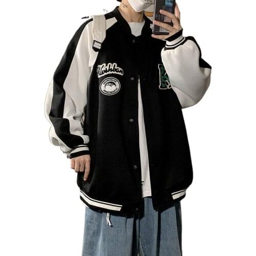 Jacket mens Japanese jacket 2021 spring and autumn new trend baseball uniform Korean version of loose-fitting couples