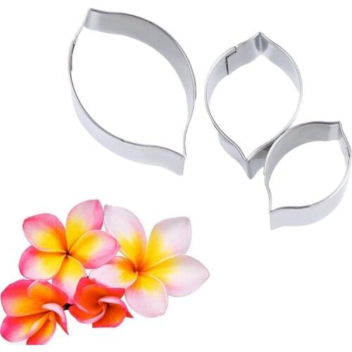 Stainless Steel Plumeria Dahlia Flower Cutters DIY Sugar Fondant Moulds Wedding Party Pastry Cake Decorating Tools Bakeware