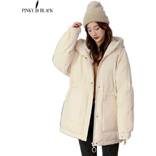 PinkyIsBlack 2021 New High Quality Winter Jacket Women Fashion Hooded Jackets Winter Warm Women Coat Clothing Casual Short Parka