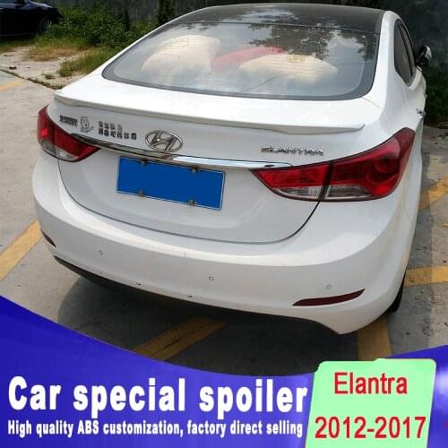 New style spoiler for HYUNDAI ELANTRA 2012 2013 2014 2015 2016 2017 spoiler high High hardness and quality ABS by primer paint