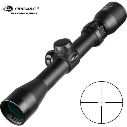 Fire Wolf 3-9X32 optical Riflescope Hunting Cross Adjustable Outdoor Reticle Sight Optics Sniper Deer Tactical air gun Telescope
