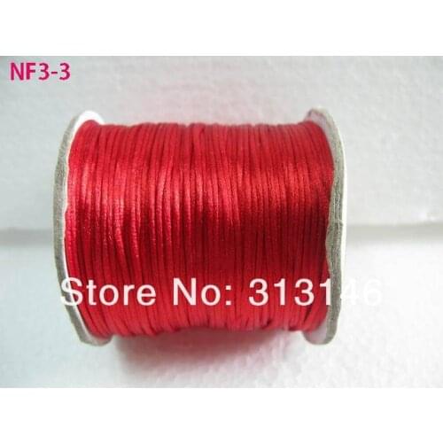 Wholesale 80M/Spool 1.5MM Red Braided Macrame Nylon Chinese Knot Cord Beading Satin Handmade Shamballa String Thread Rope