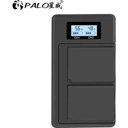PALO digital camera battery charger NP-W126 NP W126 NPW126 dedicated LCD smart display fast charge usb battery charger dual slot