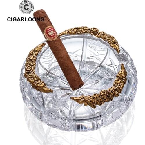 CIGARLOONG Cigar Ashtray Living Room Decoration Oval Creative Cigar Cigarette Ashtray AH-1051