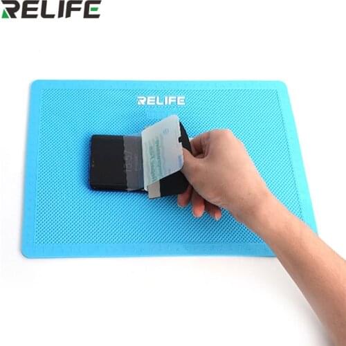 RELIFE RL-004D Multi-Function Heat Insulation Silicone Anti-Skid Mat Mobile Phone Repair Film Silicone Pad Support Washed