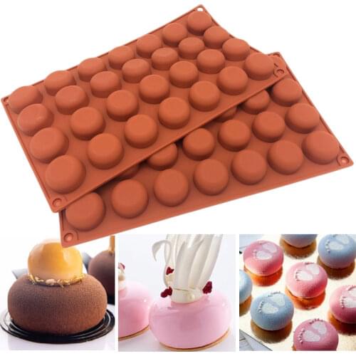 28 Cavity Silicone Mold For Cake Pastry Baking Round Jelly Pudding Ice-creams Mousse Clocolate Truffle Candy Gummy Dessert Mold