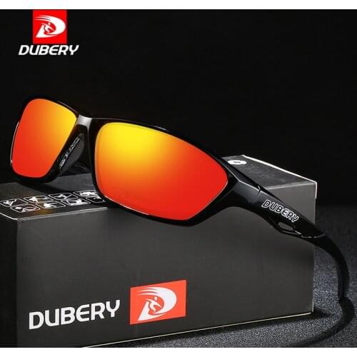 DUBERY Vintage Sunglasses Polarized Mens Sun Glasses For Men Driving Black Square Oculos Male 8 Colors Model 330