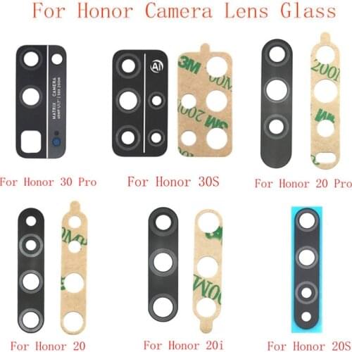 2pcs Back Rear Camera Lens Glass For Huawei Honor 30 Pro 30S 20 Pro 20 10 20S V20 Camera Glass Lens Replacement Repair
