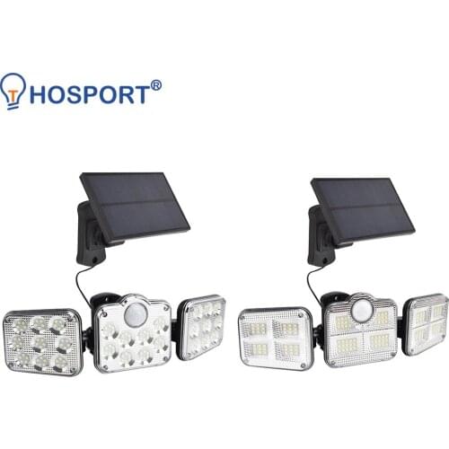 3 Head 138LED Solar Lights 3 Modes Outdoors Motion Sensor Illumination Super Bright IP65 Waterproof Remote Control Wall Lamp