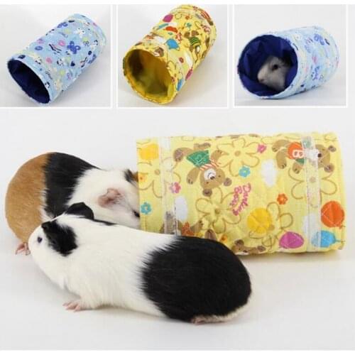 Cloth Single Channel Chinchillas Hamster Tunnel Warm Toy Small Guinea Pig Hamster Toy Tubes Tunnels Spring Hamster Cage House