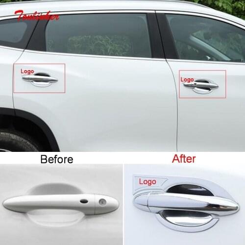 Tonlinker Exterior Car Door Handler/Bowl Cover Stickers For CHERY EXEED TXL TX 2019-2021 Car Styling 4 PCS ABS Plastic Stickers