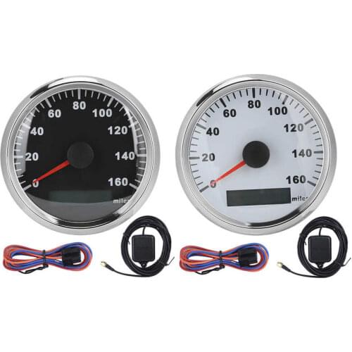 85mm / 3.3in Universal GPS Speedometer Waterproof Anti-Fog 316L Front Cover 0-160MPH for Car Truck Motorcycle ATV US STOCK