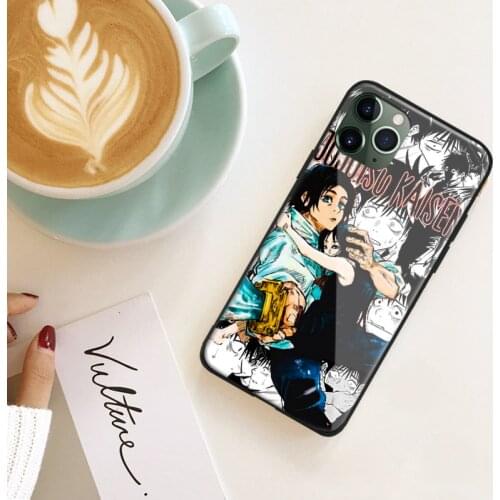 Yuta Okkotsu Jujutsu Kaisen anime Soft Silicone Glass Phone Case for IPhone SE 6s 7 8 Plus X Xr Xs 11 12 Mini Pro Max Samsung