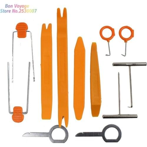 12pcs Car Door Clip Panel Radio Removal Tool For Skoda Octavia A2 A5 A7 Fabia Rapid Superb Yeti Roomster