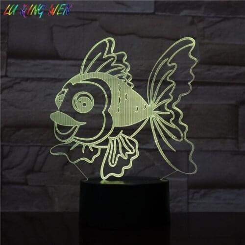 Goldfish 3d Led Night Light with Sensor Baby Sleeping Light Color Changing Decoration Home Atmosphere Nightlight Table Lamp Fish