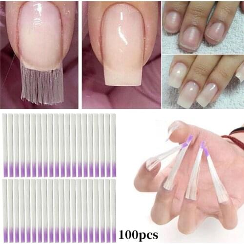 10/30/50pcs Fiberglass Nail Extension Glass Fibernails Fiber Nail Silk Extension Set Nail Acrylic Tips Nail Salon #298117