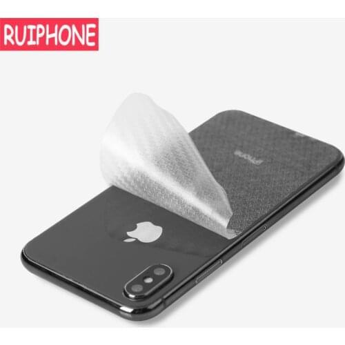 3Pcs 3D Carbon Fiber Rear Back Screen Protector for iPhone X XS MAX XR 5s SE Anti-fingerprint Protective film for iPhone 6s 7 8