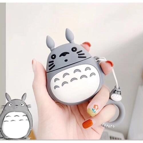 3D soft silicon Wireless Earphone Charging Cover Bag for Apple AirPods 1 2 ring Bluetooth Headset Box case capa